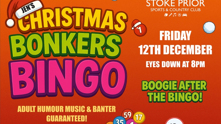 JEN’S CHRISTMAS BONKERS BINGO SHOW